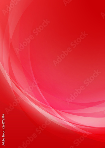 Abstract curved red background
