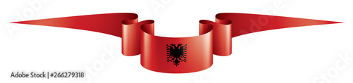 Albania flag, vector illustration on a white background