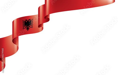 Albania flag, vector illustration on a white background