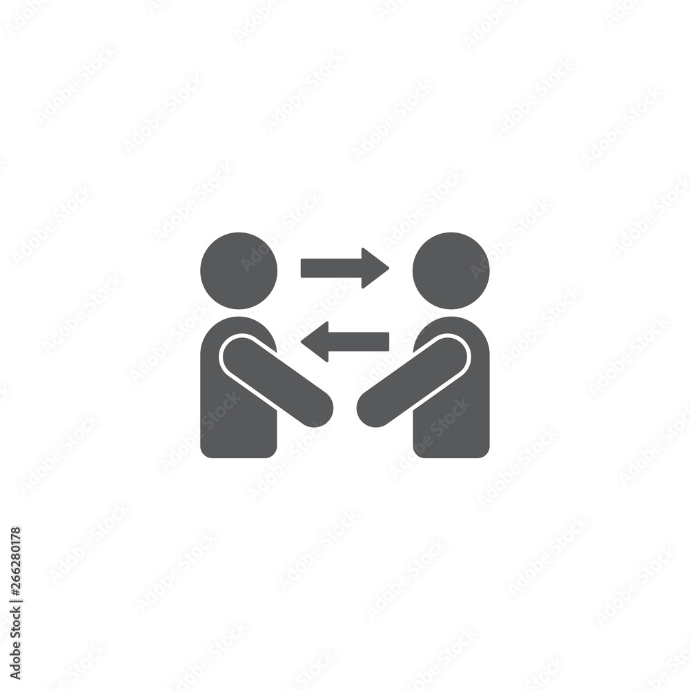 persons exchange or switch persons vector icon concept, isolated on white background persons exchange or switch persons vector icon concept, isolated on white background