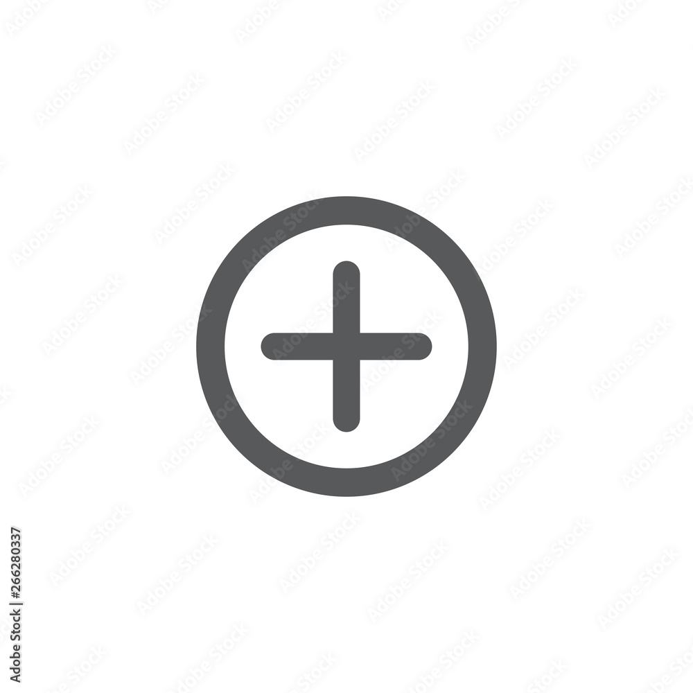 plus, add button vector icon concept, isolated on white background plus, add button vector icon concept, isolated on white background