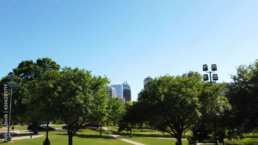 Park at the Texas State Capitol building in Austin, Texas Park at the Texas State Capitol building in Austin, Texas