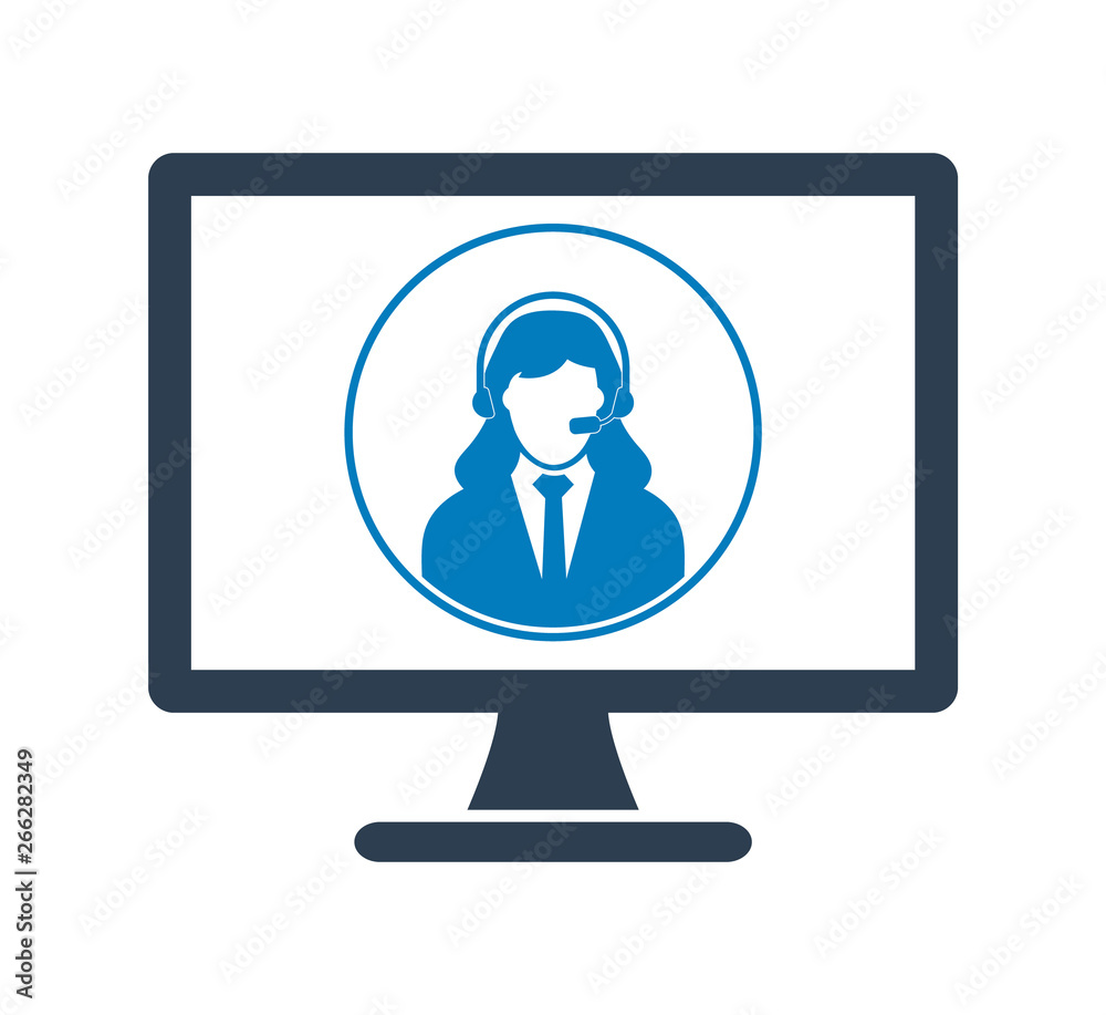 Online Customer Service Icon. Flat style vector EPS. Online Customer Service Icon. Flat style vector EPS.