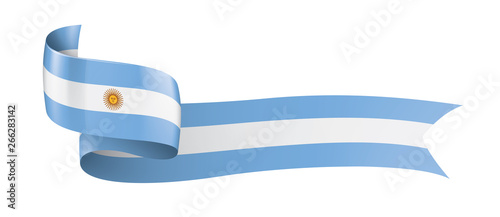 Argentina flag, vector illustration on a white background