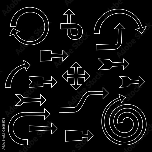 Arrow sign set. Isolated on...