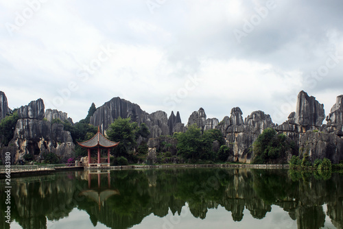 Yunnan stone forest scenic spot unique geological landform