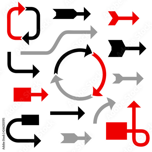 Arrow sign set. Isolated on...