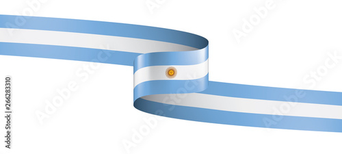Argentina flag, vector illustration on a white background