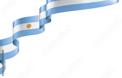 Argentina flag, vector illustration on a white background