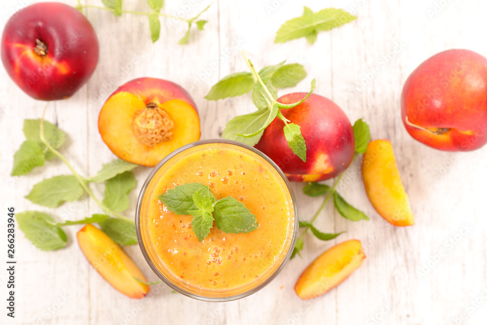 peach fruit juice, smoothie and mint peach fruit juice, smoothie and mint