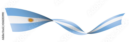 Argentina flag, vector illustration on a white background