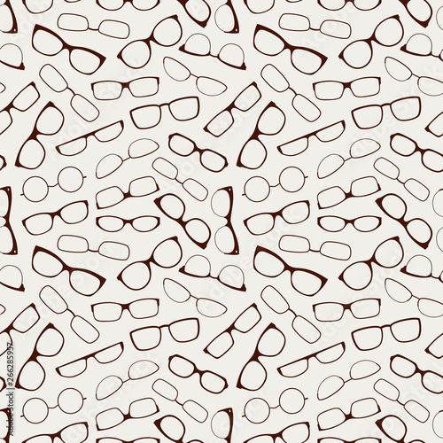 Eye glasses seamless pattern design, vector illustration background