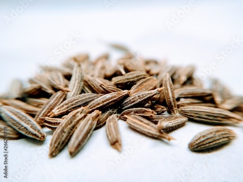 Cumin seed isolated on white background