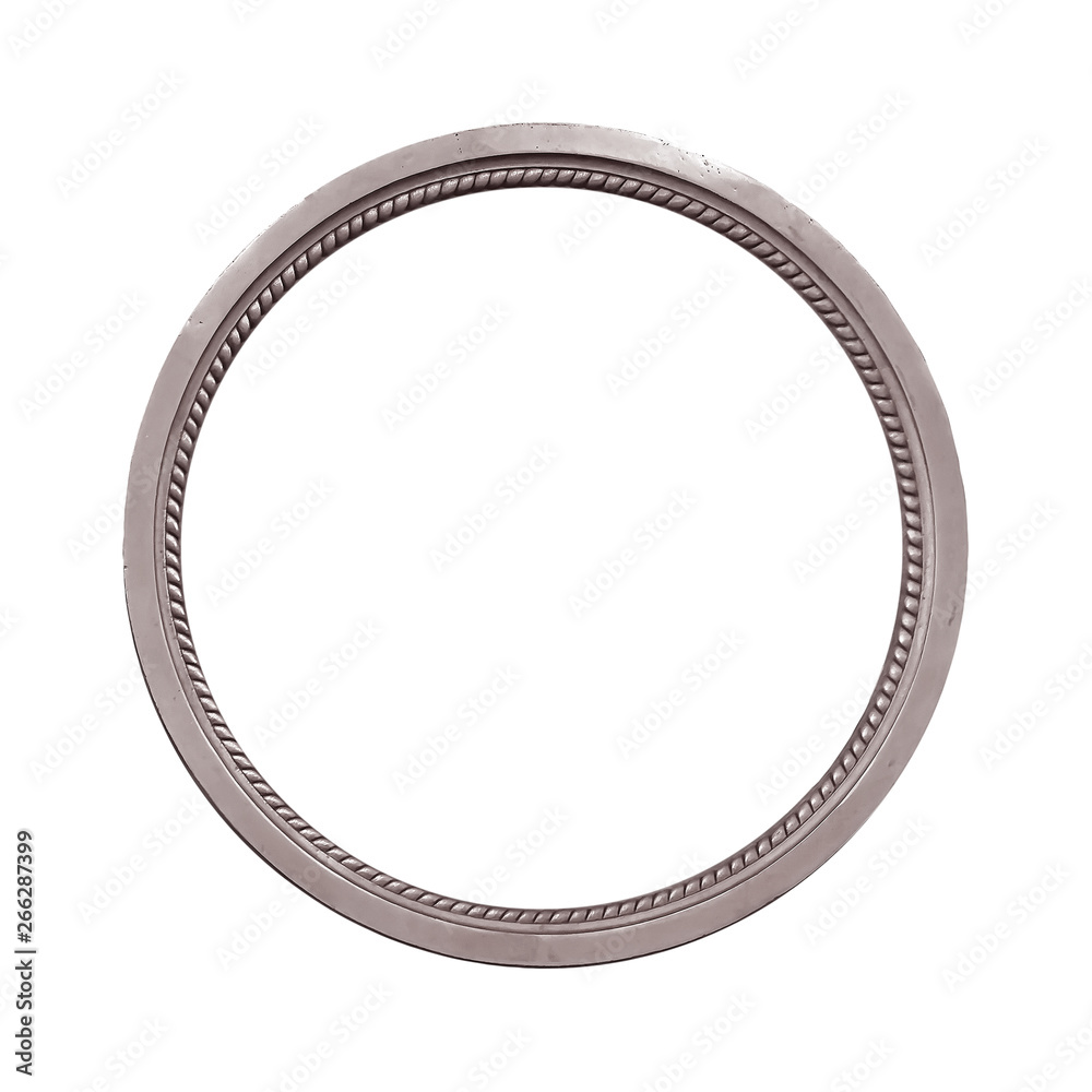 Silver frame for paintings, mirrors or photo isolated on white background