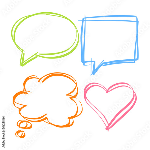 Mind clouds templates set