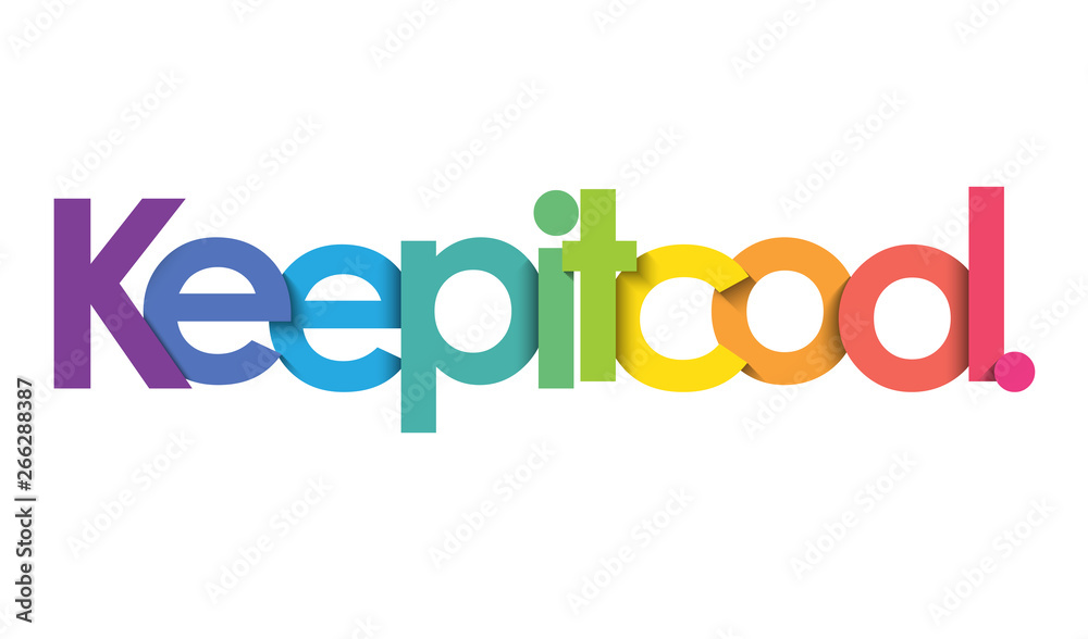 KEEP IT COOL. colorful typography banner