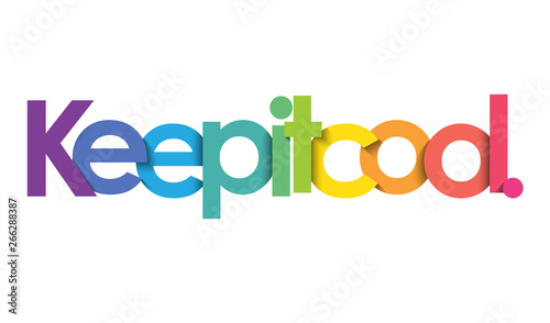 KEEP IT COOL. colorful typography banner