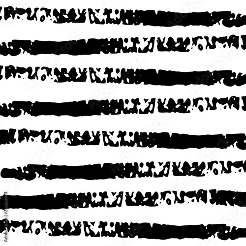 Black watercolor stripes on white background in grunge style