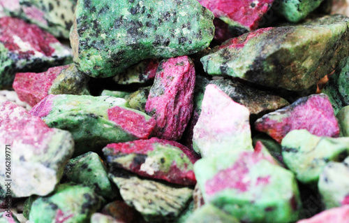 ruby crystal in the green fuchsite photo