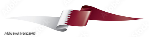 Qatar flag, vector illustration on a white background