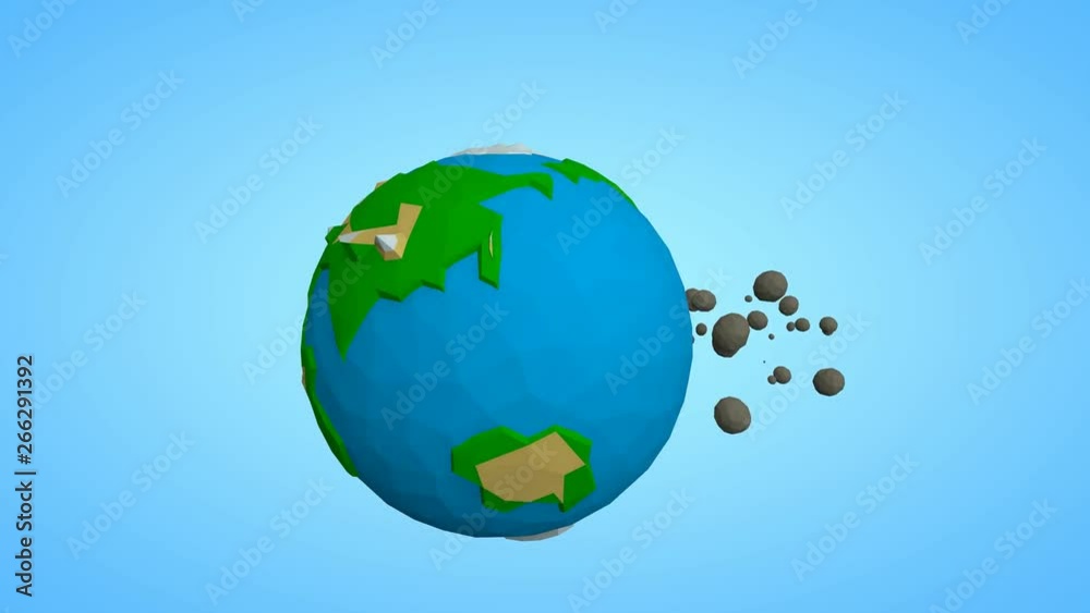 From chaos to life. 3D animation of the origin of the planet Earth. Low poly style. From chaos to life. 3D animation of the origin of the planet Earth. Low poly style.