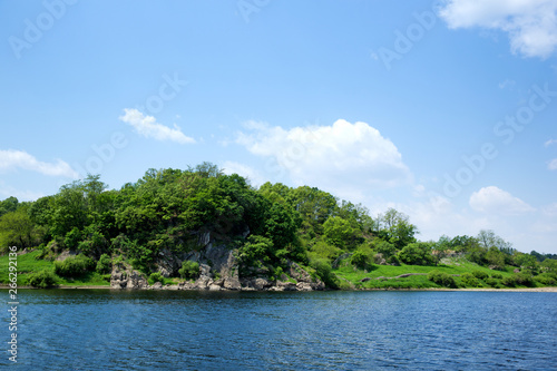 Imjingang River landscape in Korea.