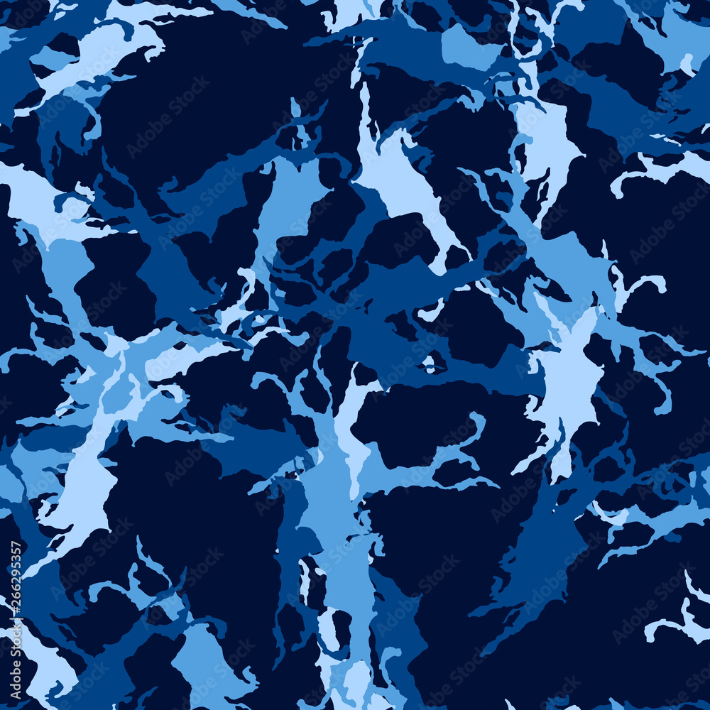 Fototapeta Marine camouflage of various shades of blue colors