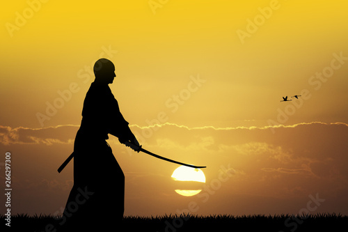 samurai with katana
