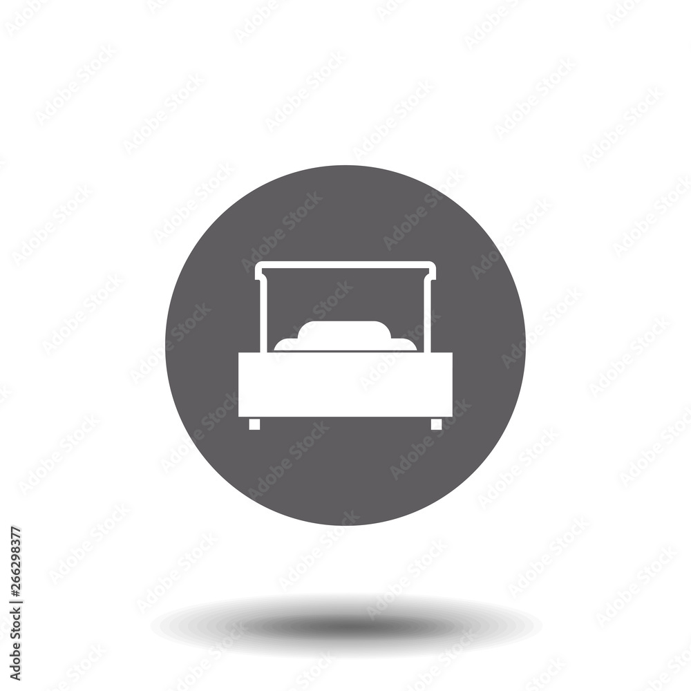 Bed icon. Flat Vector illustration