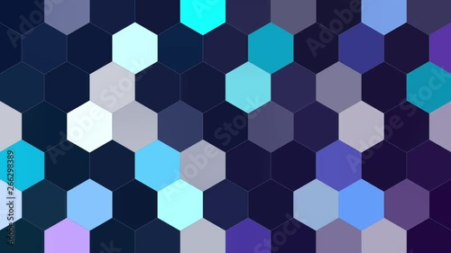 Abstract background with colourful hexagons.