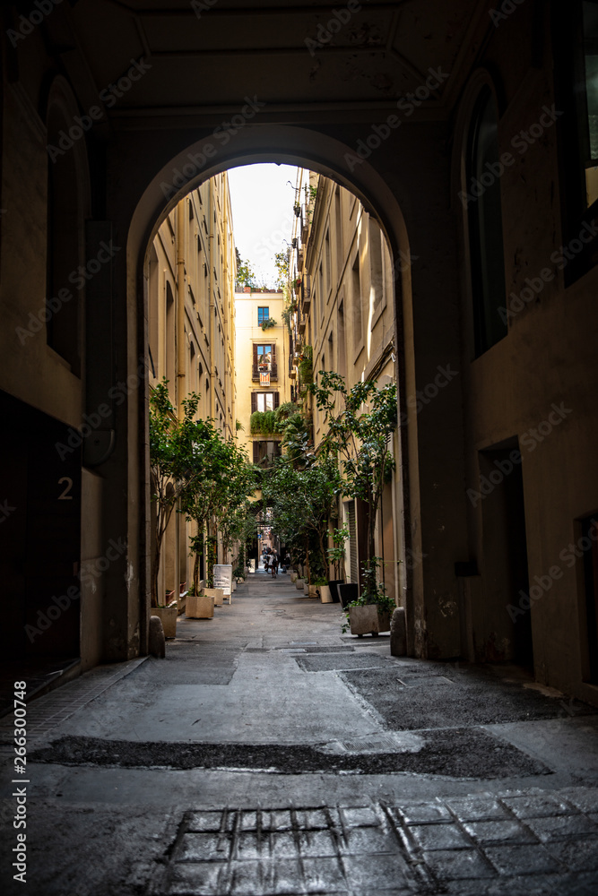 Fototapeta premium Barri Gotic Quarter Barcelona