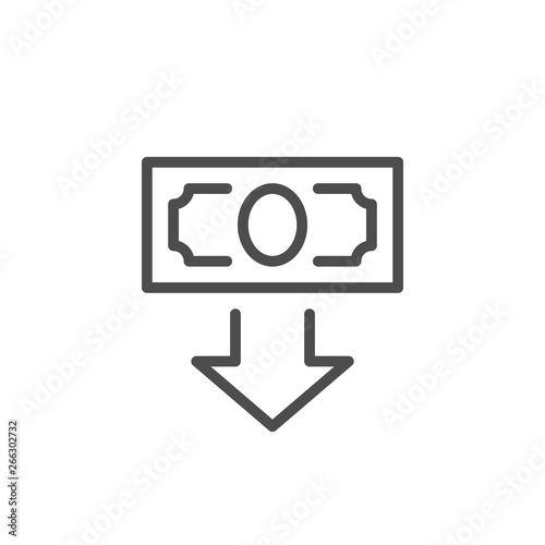 Cashing out line modern icon