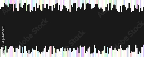 Modern banner background design - horizontal vector graphic from vertical lines © David Zydd