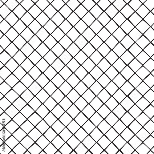 Seamless pattern with rhombus cells, square grid, lattice. Vector illustration