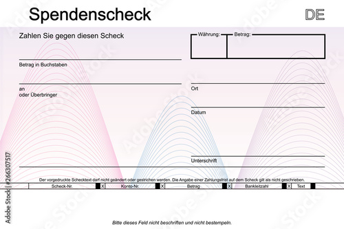 Spendenscheck 106