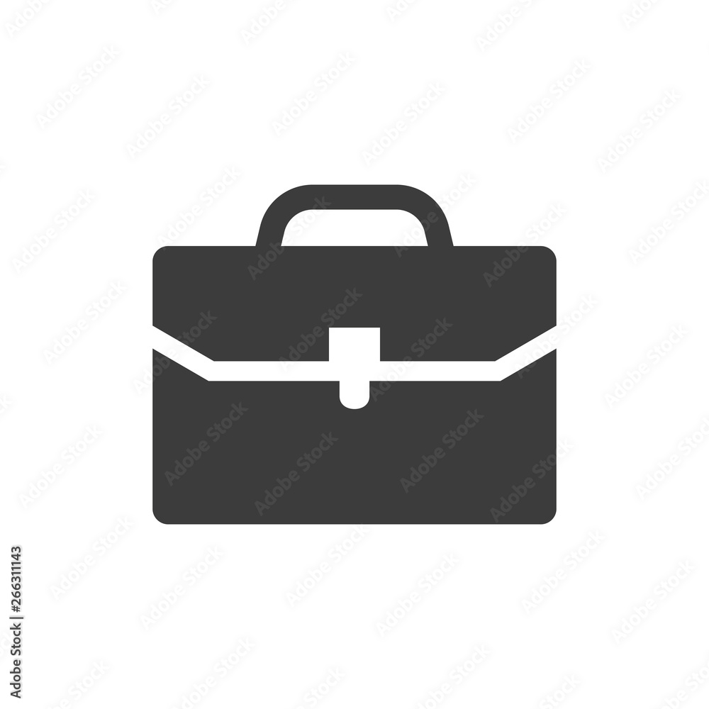 Briefcase icon on white background. Briefcase icon on white background.