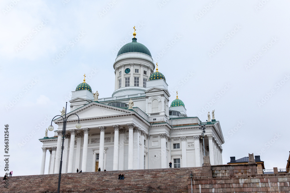 snowy During travel at Helsinki , Vaasa in winter Finland .