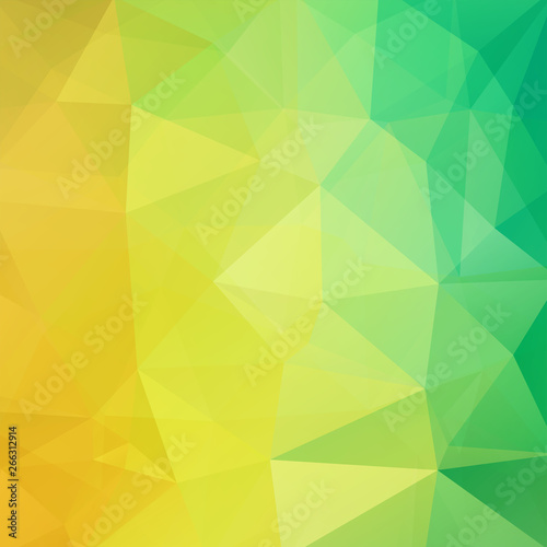 Background made of yellow  green triangles. Square composition with geometric shapes. Eps 10