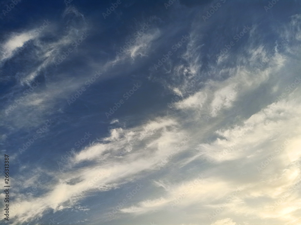 Blue sky with Cloud density. Nice day