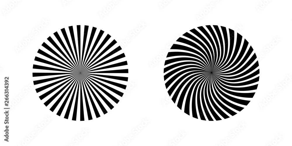 Two Black Sun rays icons isolated on white background. Sun icons in ...