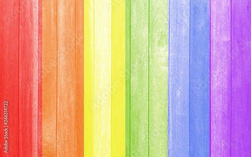 LGBT pattern wood texture table perspective . Vintage variety of colors LGBT tone on timber texture background . photo