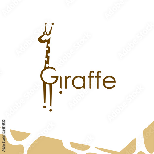 Giraffe Logo Design Template. letter g giraffe initial logo design.  photo