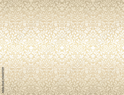 Gold Wallpaper Background Vintage floral