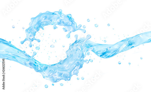 Принти на полотні Fresh pure water swirl splash