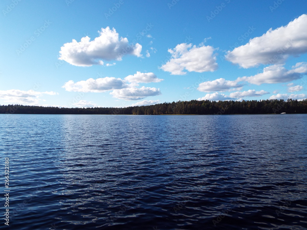 clouds over the lake