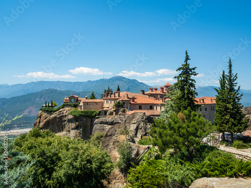 View of the monastery of St. Stephen in Meteora, Greece