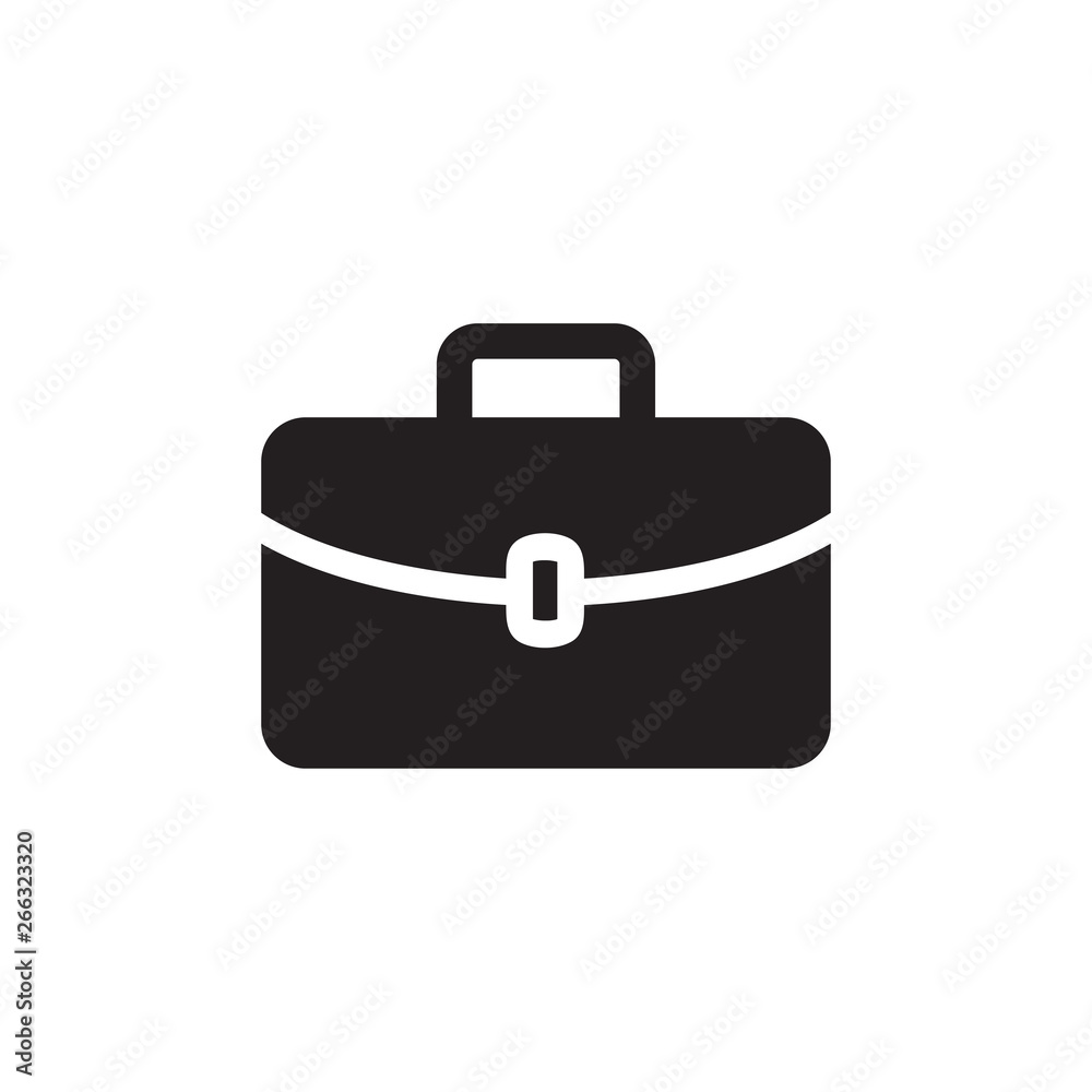 Briefcase Icon In Flat Style Vector For Apps, UI, Websites. Black Icon Vector Illustration. Briefcase Icon In Flat Style Vector For Apps, UI, Websites. Black Icon Vector Illustration.