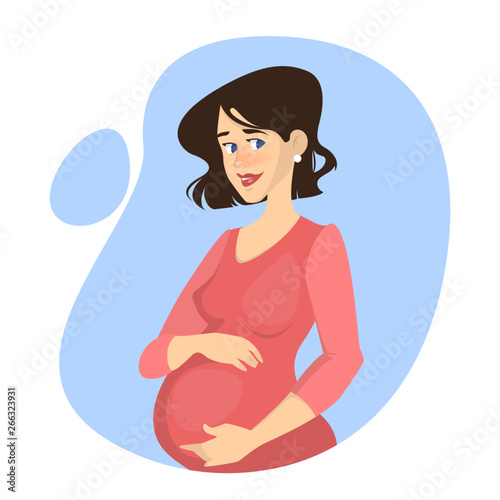 Beautiful pregnant woman portrait