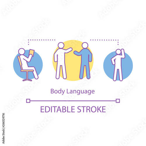 Body language concept icon