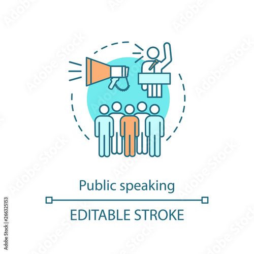 Public speaking concept icon